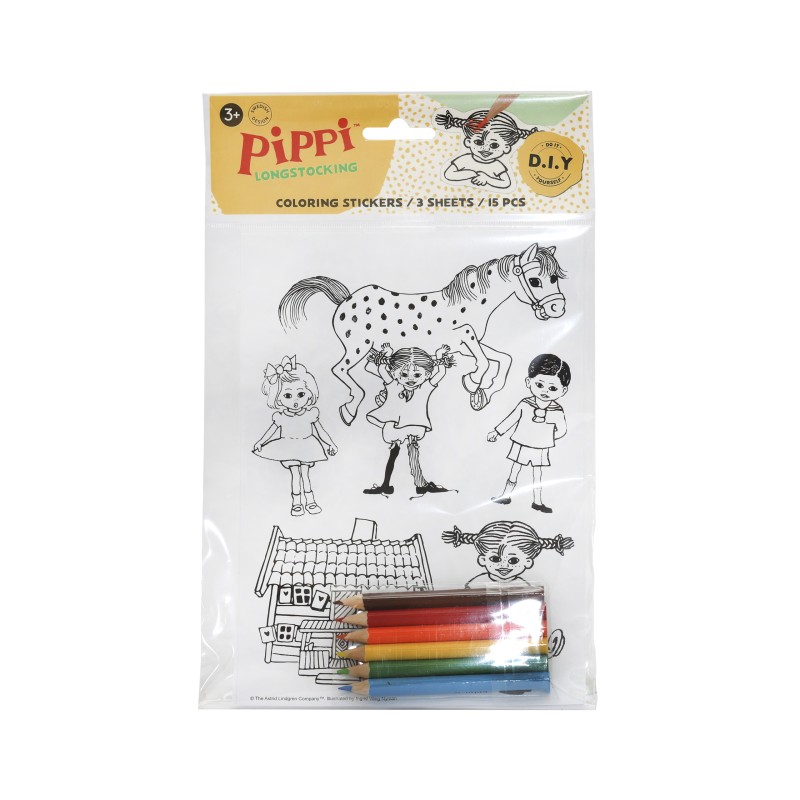 Zestaw kreatywnych naklejek do zabawy zabawka dla dzieci Pippi Langstrumpf