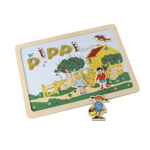 Dwustronna magnetyczna tablica literki i obrazki, edukacyjna zabawka Pippi