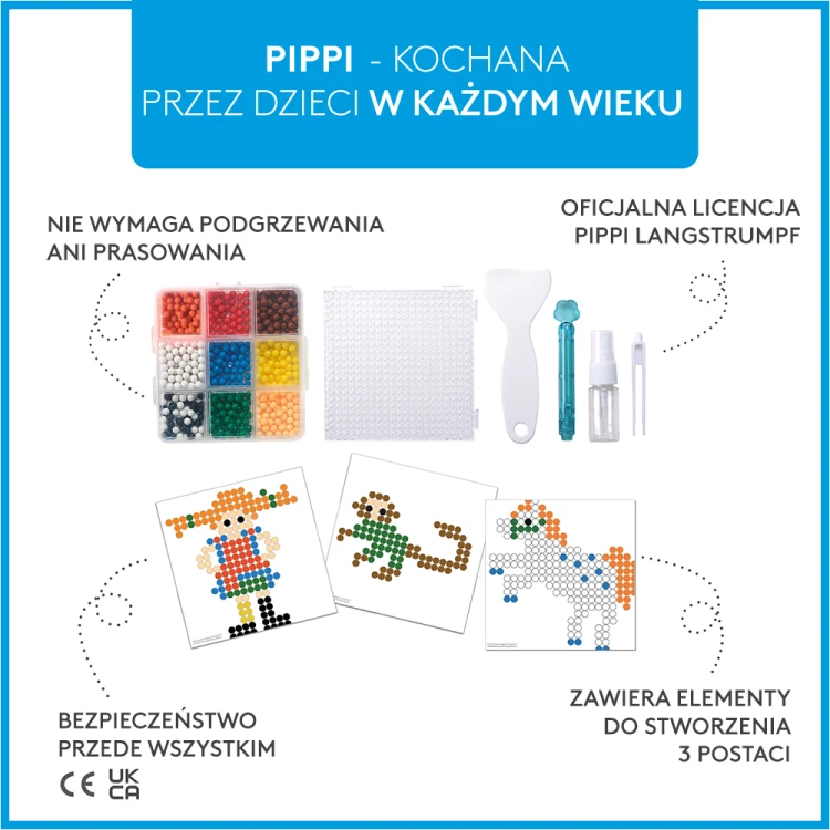 Zestaw koralików wodnych kreatywna zabawka dla dzieci Pippi Langstrumpf