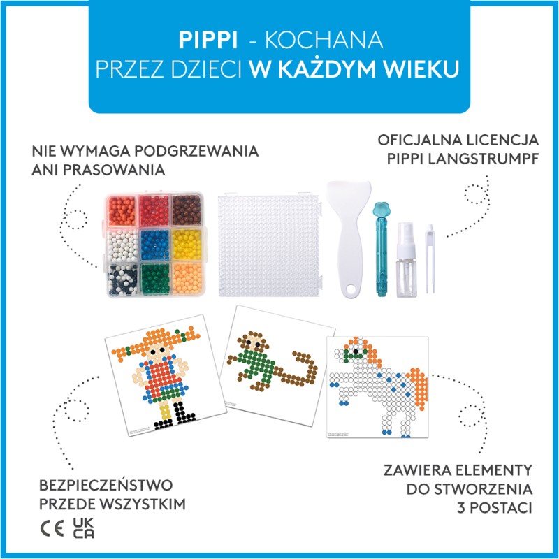 Zestaw koralików wodnych kreatywna zabawka dla dzieci Pippi Langstrumpf