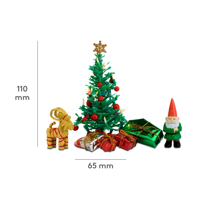 Dekoracje domku dla lalek święta zestaw, choinka, Boże Narodzenie Lundby
