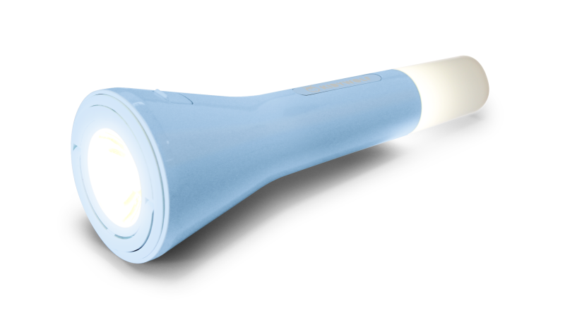 Latarka wielofunkcyjna dla dzieci niebieska Kidyflashlight Kidywolf