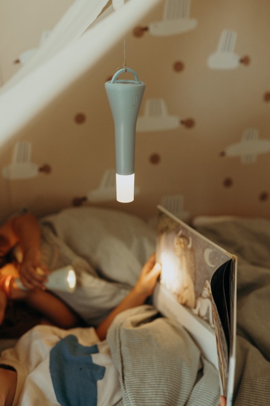 Latarka wielofunkcyjna dla dzieci niebieska Kidyflashlight Kidywolf