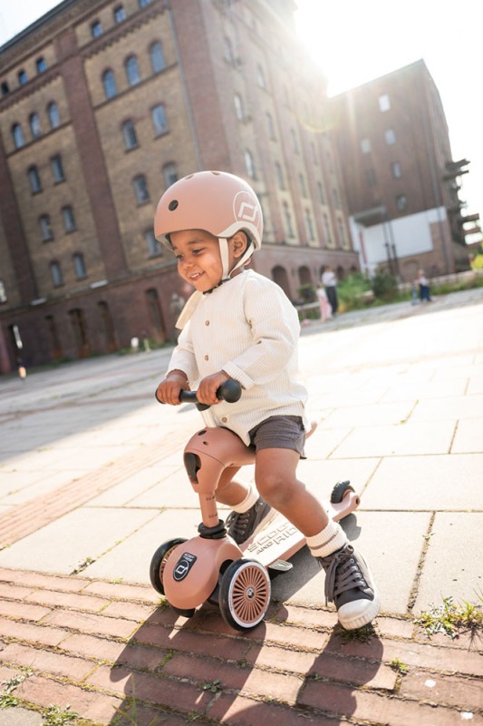 Scoot and Ride Highwaykick 1 Push and Go 2w1 Jeździk i hulajnoga z rączką do prowadzenia 1-5 lat Mocha SCOOTANDRIDE