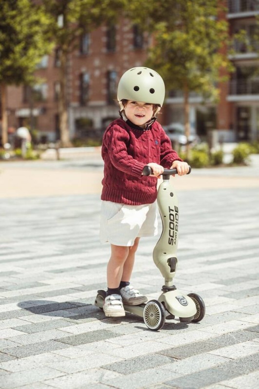 Scoot and Ride Kask dla dzieci XXS-S 1-5 lat Olive SCOOTANDRIDE