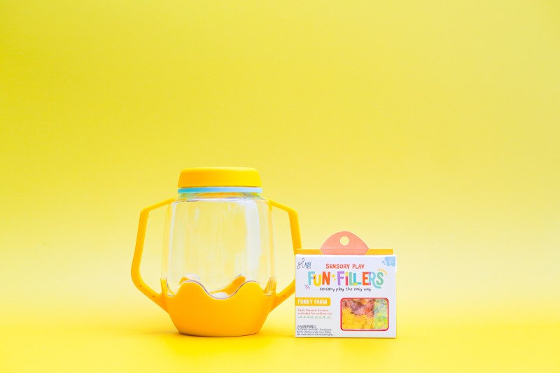 Wkład figurki brokaty do słoików zabaw sensorycznych FARMA Fun Fillers Glo Pals