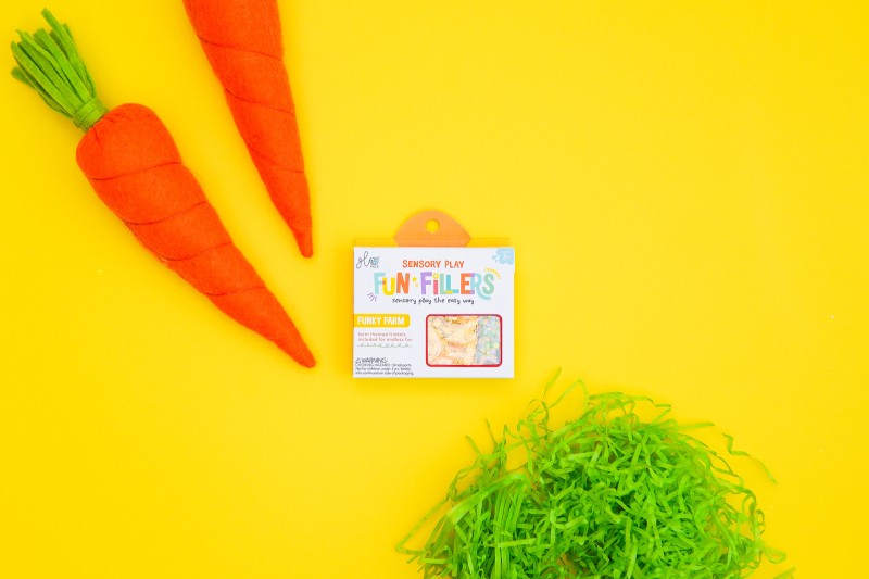 Wkład figurki brokaty do słoików zabaw sensorycznych FARMA Fun Fillers Glo Pals