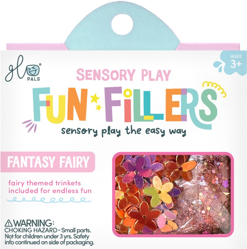 Wkład figurki brokaty do słoików zabaw sensorycznych FAIRY Fun Fillers Glo Pals