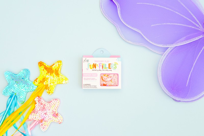 Wkład figurki brokaty do słoików zabaw sensorycznych FAIRY Fun Fillers Glo Pals