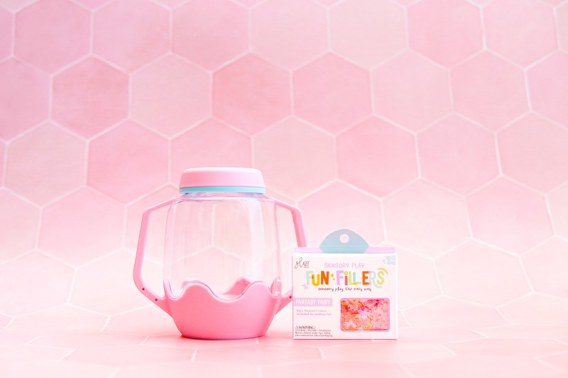 Wkład figurki brokaty do słoików zabaw sensorycznych FAIRY Fun Fillers Glo Pals