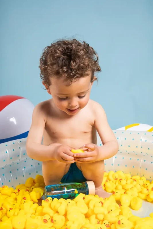 Butelka sensoryczna, dwufazowa MOVE kaczka Petit Boum