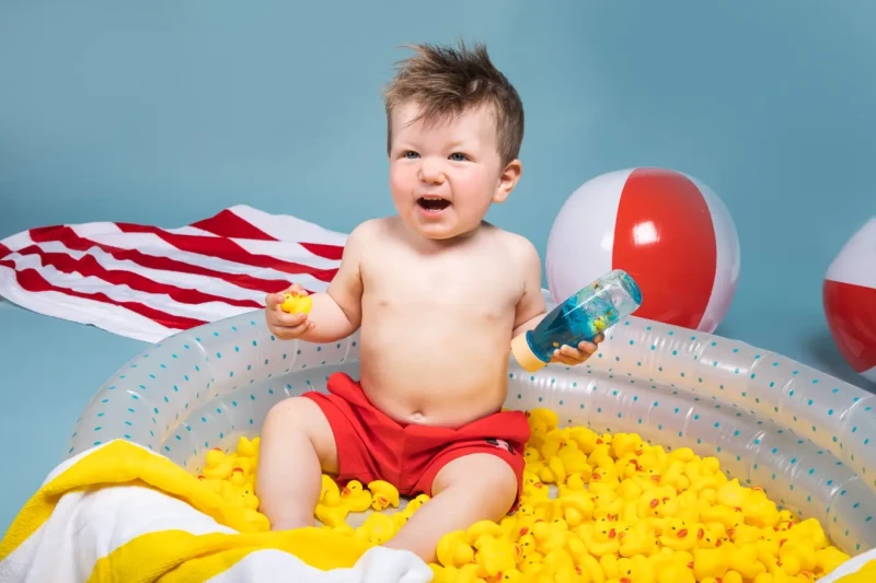 Butelka sensoryczna, dwufazowa MOVE kaczka Petit Boum