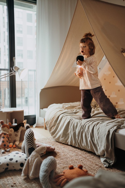 Mikrofon do karaoke z modulacją Kidymic różowy Kidywolf