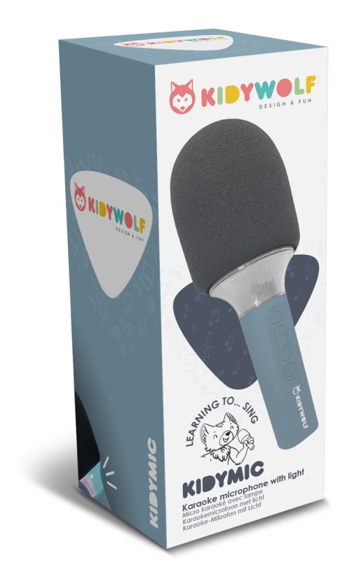 Mikrofon do karaoke z modulacją Kidymic niebieski Kidywolf