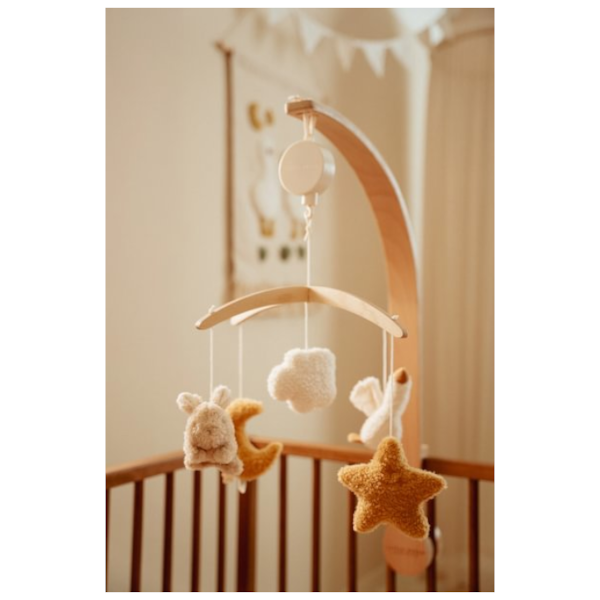 Drewniana karuzela do łóżeczka Newborn Naturals FSC Little Dutch