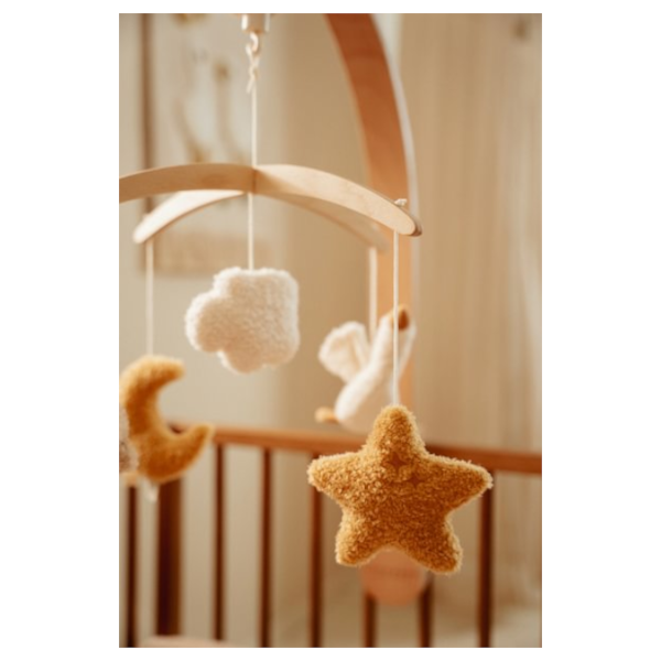 Drewniana karuzela do łóżeczka Newborn Naturals FSC Little Dutch