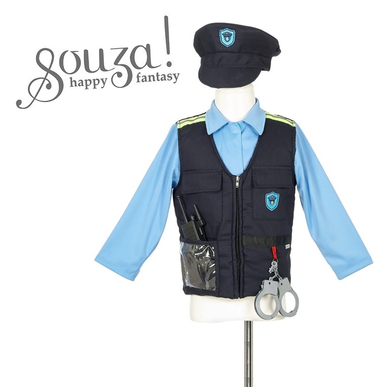Kostium policjanta z czapką i akcesoriami 4-7 lat Souza!