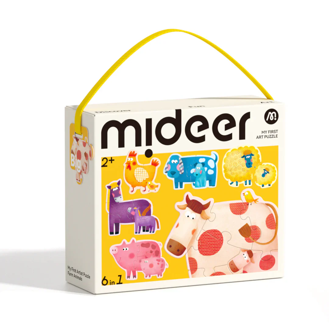 Moje pierwsze puzzle 6w1 Zwierzęta na farmie mideer