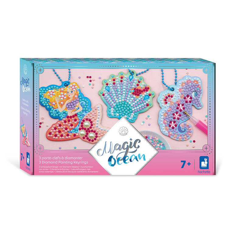 Zestaw kreatywny do tworzenia breloczków Malowanie diamentami Magiczny ocean 7+ Janod