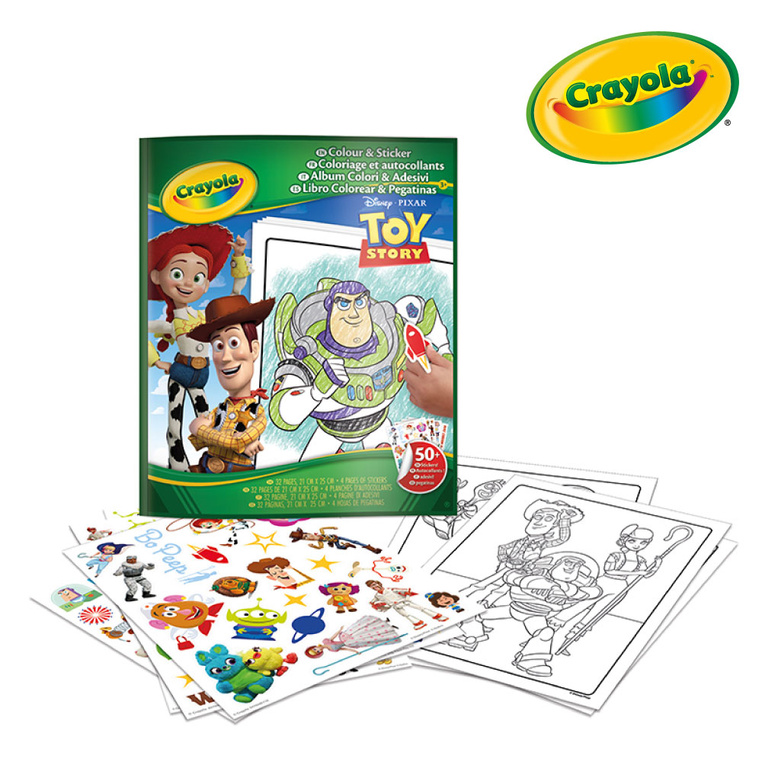 Kolorowanka dla dzieci z naklejkami Toy Story 3+ Crayola
