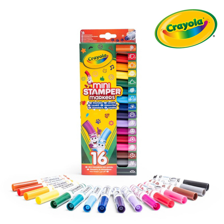 Flamastry ze stempelkami markery do stempli mini Emoji 16szt. Crayola