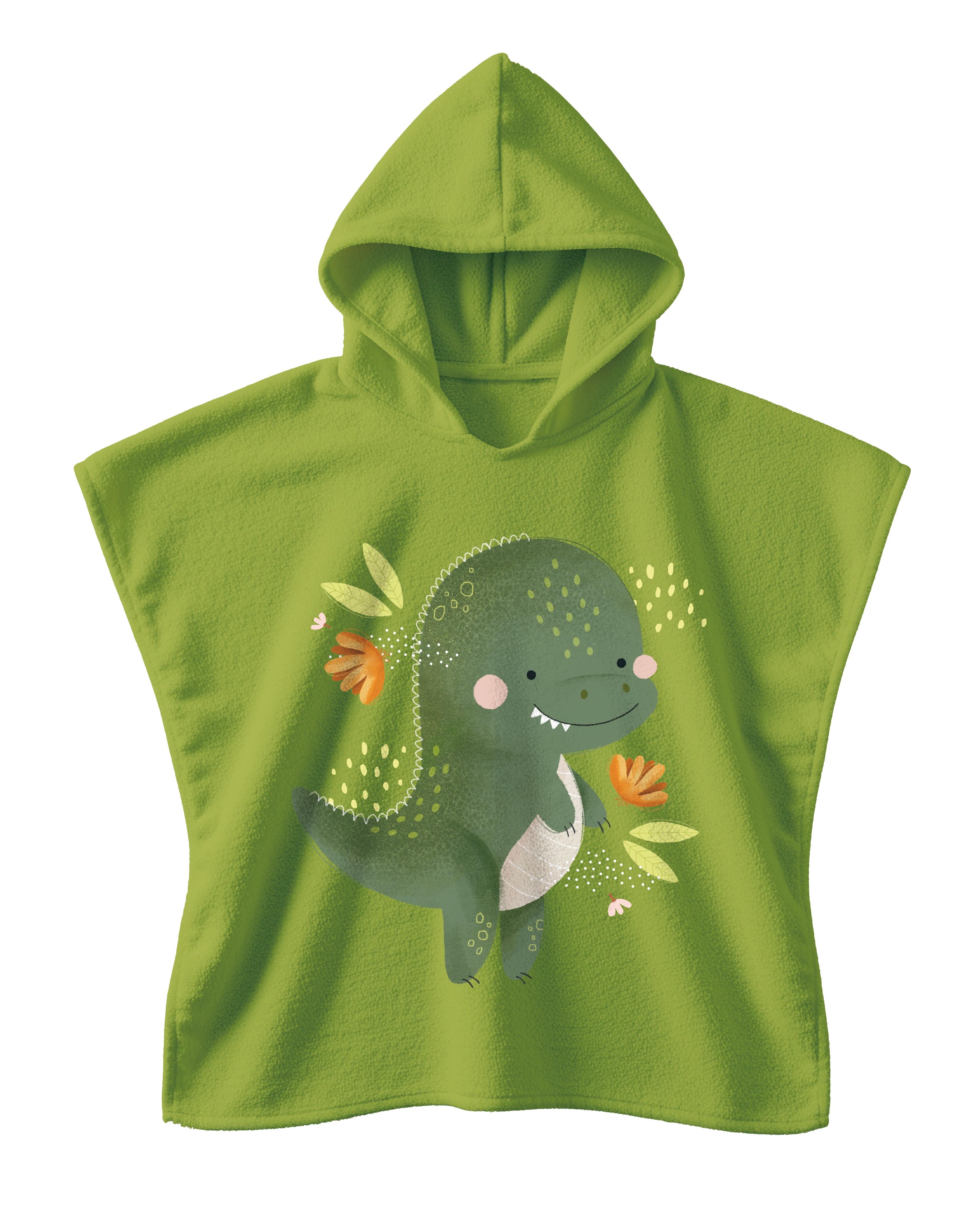 Okrycie kąpielowe z kapturem 100% cotton Dinozaur SASSI