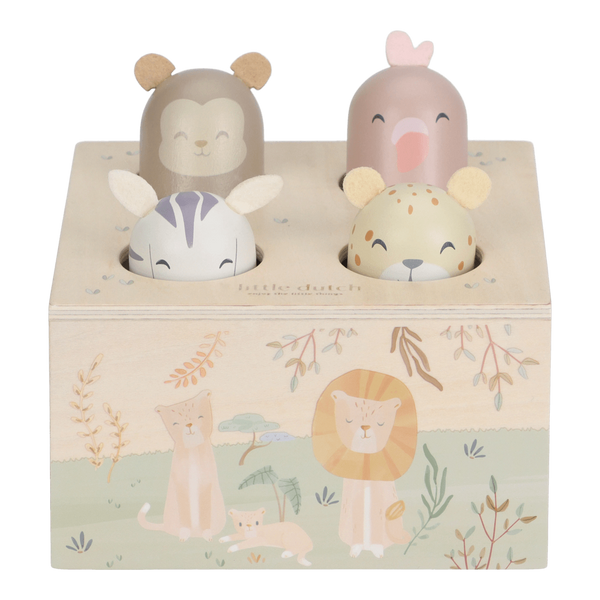 Drewniana zabawka pop-up Safari Friends FSC Little Dutch