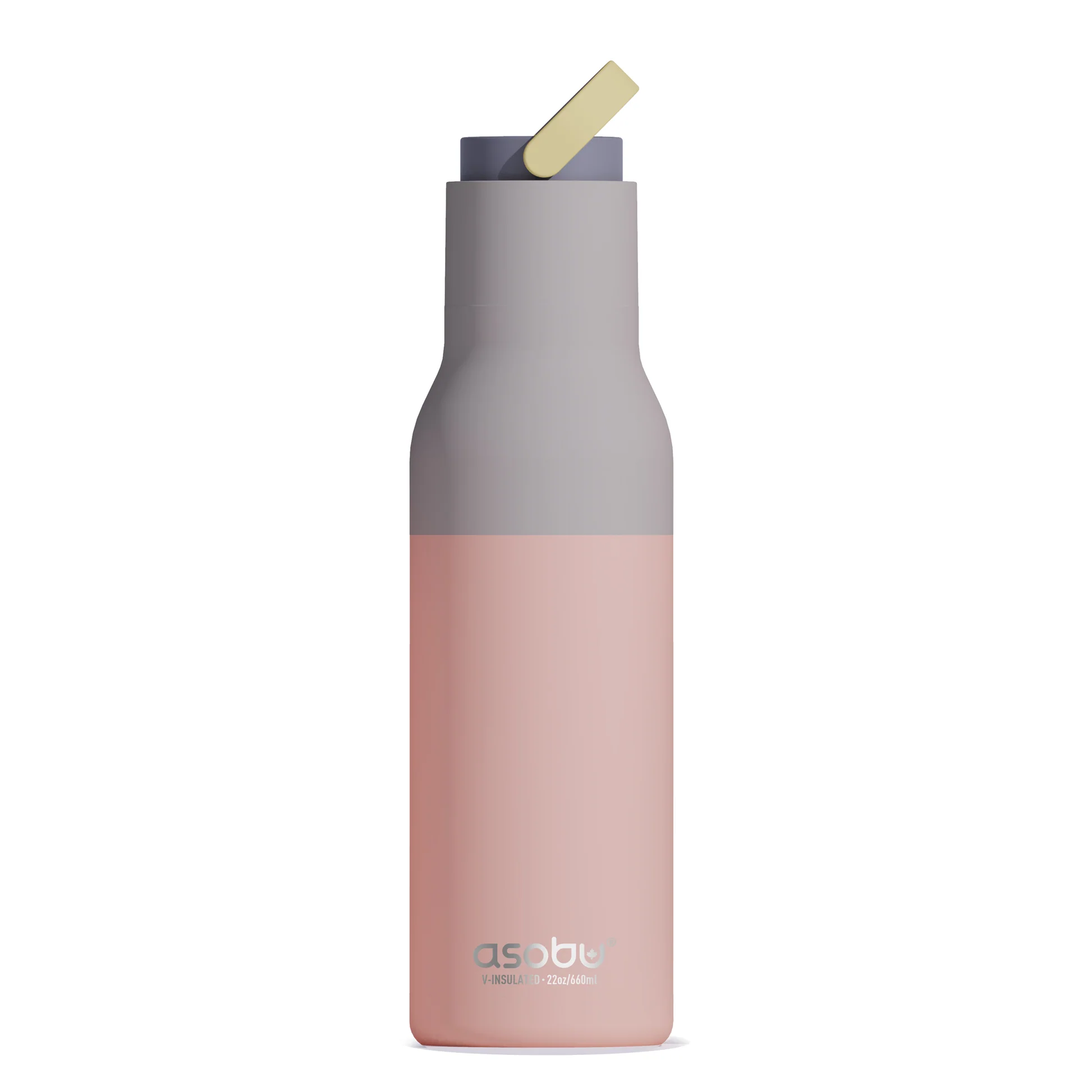 Butelka termiczna ze słomką Metro pastel peach 600 ml Asobu