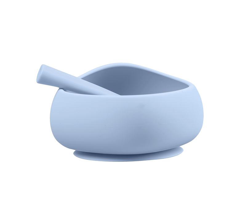 Miseczka z Przyssawką i Łyżeczka Light Blue Mombella