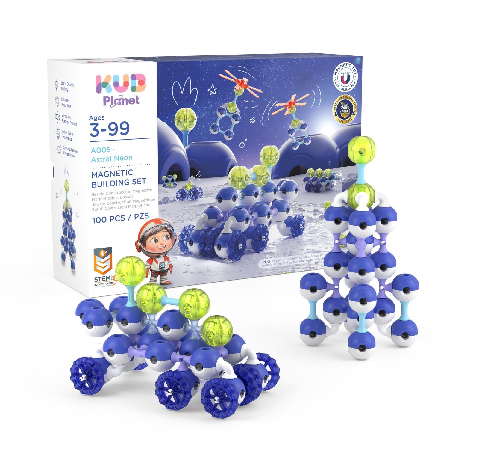 Magnetyczne klocki konstrukcyjne 3D 100 elementów KUB Planet
