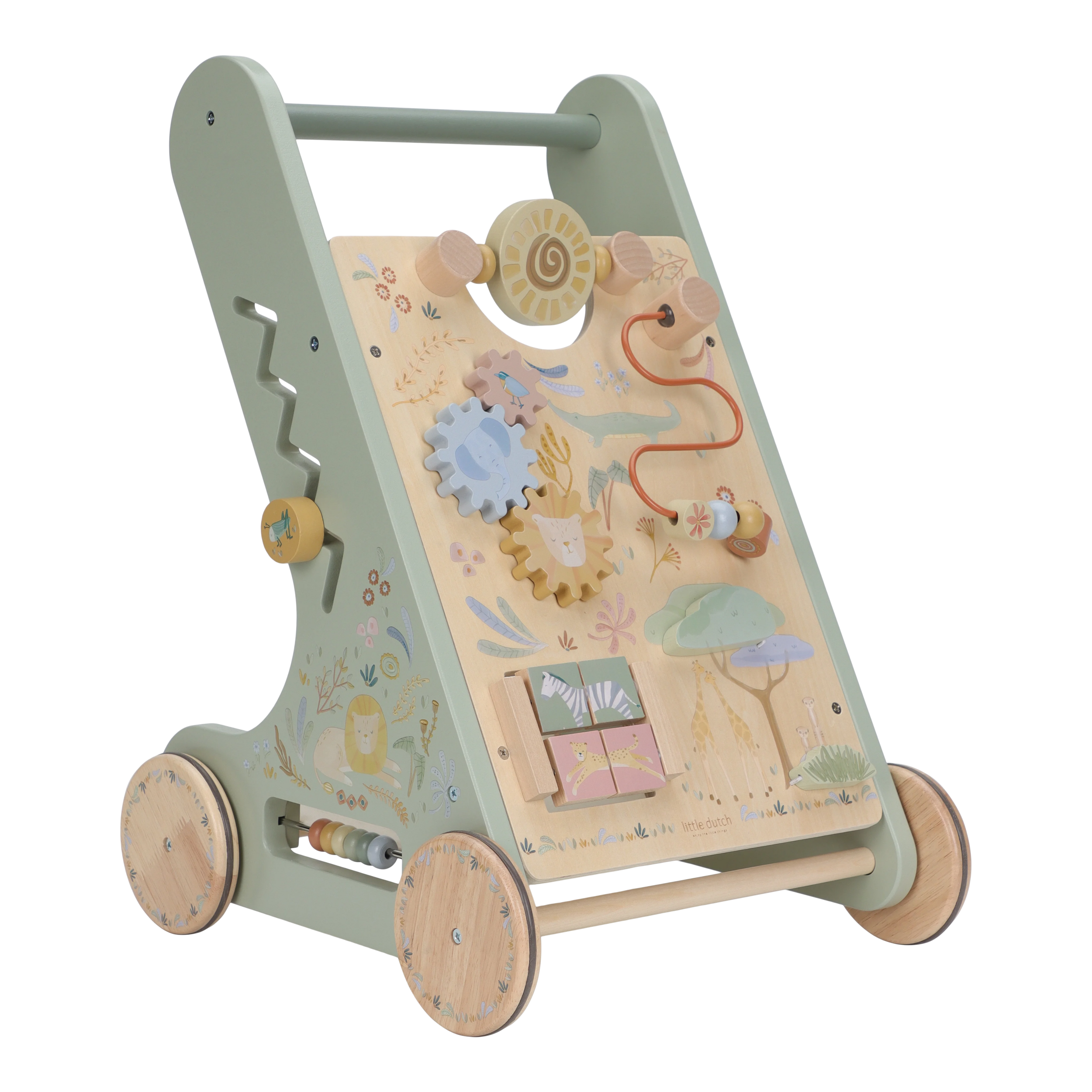 Drewniany chodzik edukacyjny Safari Friends FSC Little Dutch