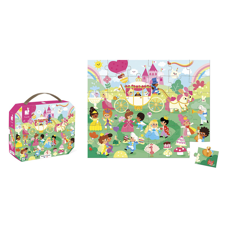 Puzzle w walizce Księżniczki 36 elementów 4+ Made in France Janod