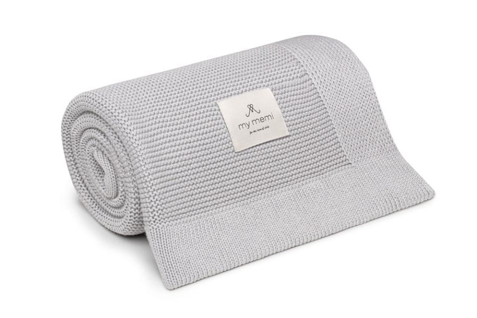 Bambusowy kocyk light grey 80x100 - classic my memi