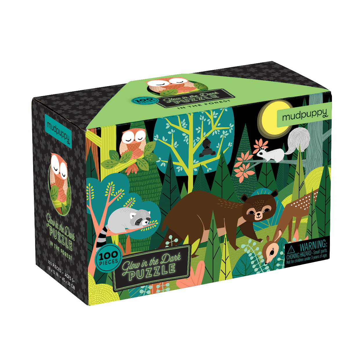 Puzzle świecące w ciemności W lesie 100 elementów 5+ Mudpuppy